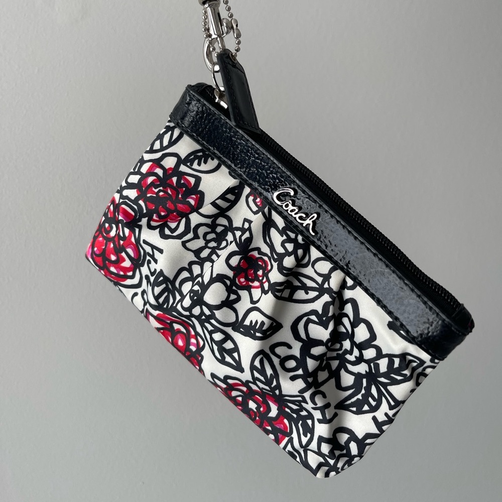 Floral print coach wristlet